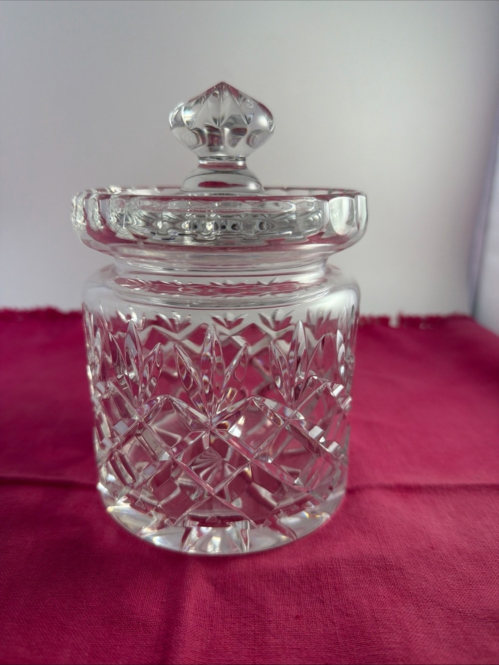 Lead Crystal Jar with Lid 6.5” Tall